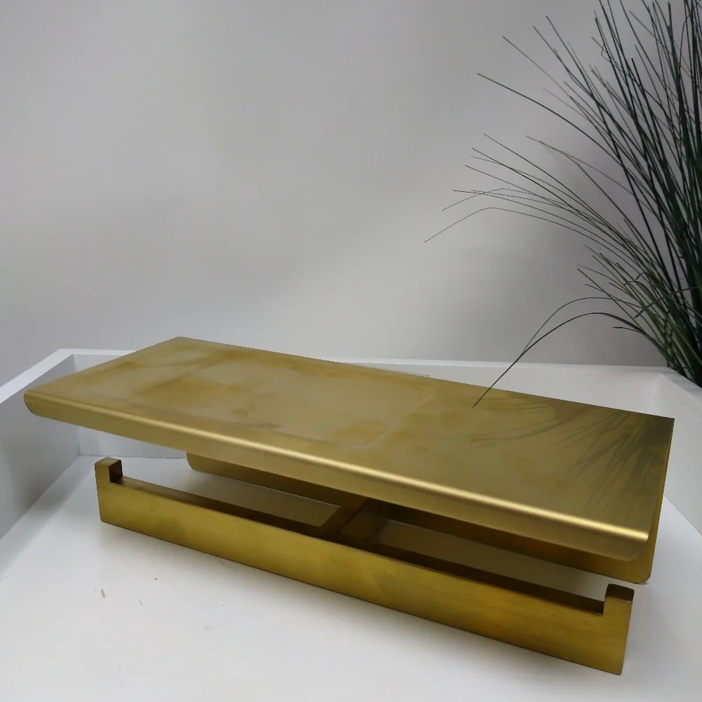 NWOT Gold Tone Wash Cloth Holder/ Shelf